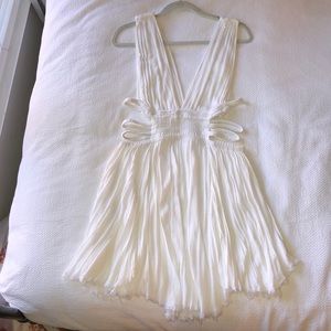 White Free People Feel the Flava Fit and Flare M